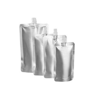 Zilveren Aluminiumfolie Stand-Up Vloeibare Drank <span class=keywords><strong>Food</strong></span> Grade Doypack Bag Barrier Verpakking Pouch Met Bovenste Hoek Tuit - Product Image 3