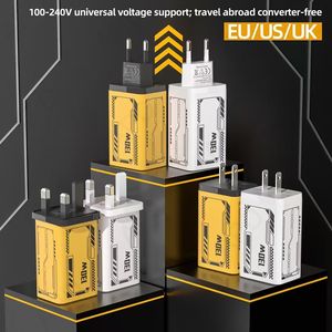 Chargeur rapide électrique USB-C 4 ports avec prise EU/US/UK, 130W PD QC3.0, écologique, pour téléphone portable et appareil photo, adaptateur de voyage - Product Image 5