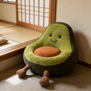 Sillón Individual de Tela con Diseño de Fruta para Decoración de Sala de Estar, Estilo Aguacate - Product Image 2