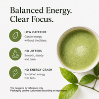 Boissons Solides en Gros de Matcha aux Champignons Purs et Mélangés |   Formule personnalisée Marque privée |   Pack OEM |   Crinière de lion, Reishi, Chaga