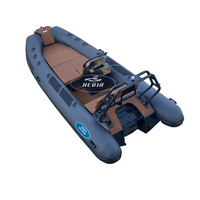 Bateau semi-rigide gonflable en aluminium 480 avec moteur hors-bord, 1,2 mm, 8 personnes, Hypalon/PVC, pour la pêche et les sports nautiques