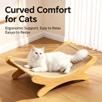 Lit et chaise longue pour chat en sisal durable, anti-chute de fibres, protège votre canapé, griffoir pour chat