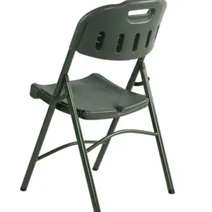 Simple Folding chair Home dining Modern office plastic back chair thickened outdoor stool portable chair with no wheels