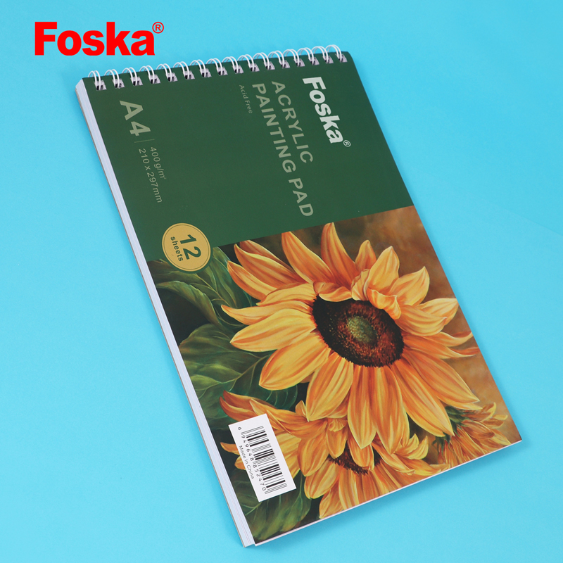 Foska A3 A4 боковой спиральный Открытый акриловый коврик для рисования