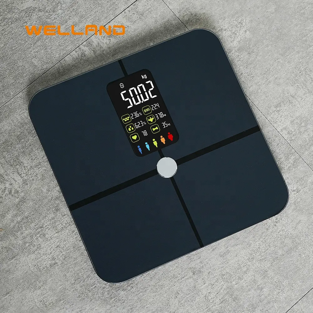 Custom Logo Bathroom Weight Scales Fitness Tracker Rohs Digital Smart Body Fat Scale for Health