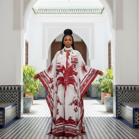 Nouvelle Robe Ample Femme Grande Taille en Polyester Imprimé Dentelle Anti-Plis Toutes Saisons Style Africain, Meilleure Vente 2026