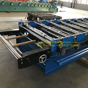 מלא אוטומטי מתכת גג פנל רול אריחים מזוגג מכונת להרכיב קירוי אריח ביצוע מכונת בניין חומר מכונות - Product Image 3