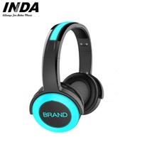Casque hi-fi à 3 canaux pour Kit Disco silencieux, casque de fête silencieux avec métal Durable et bandeau lumineux LED
