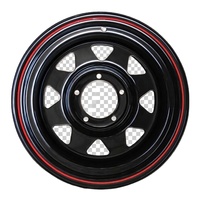 Vente Flash Jantes JAL WHEEL 8 branches en acier tout-terrain 16 pouces 5 trous 4x4 5x150 110 mm de déport central pour L/C