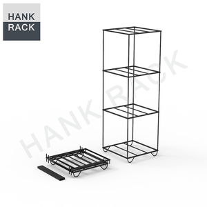 Estantería Metálica para Exhibición y Almacenamiento de Llantas de Auto, Diseño Desmontable, Capacidad Máxima de 4 Llantas de 22 Pulgadas, Cuadrada, Negra - Product Image 5