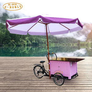 Taşınabilir kahve arabası mobil kahve araba üç tekerlekli bisiklet özel yapılmış gıda sepeti - Product Image 6