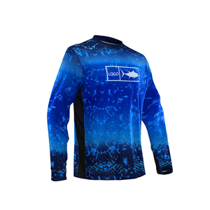 Camisa de pesca de manga larga elástica de 4 vías personalizada de alta calidad Protección Solar UV UPF 50 + secado rápido Slim Fit 100% poliéster - Product Image 5