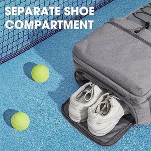 Mochila Deportiva Unisex Personalizada de Fábrica para Tenis y Pickleball, Poliéster Resistente con Compartimento para Zapatos - Product Image 6
