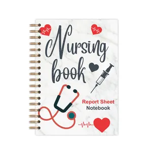 2024 Custom Printing Nursing Books Nurse Doctor Study Goal School Guide Planner Medical Report Workbook Journal Hardcover Noteb