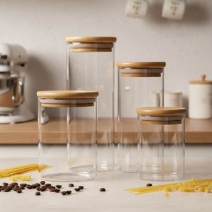 High Satisfaction Borosilicate Thickened <b>Glass</b> Storage Jar Dishwasher Microwave Safe 300ml/400ml BPA Free Eco-Friendly Food - Product Image 1