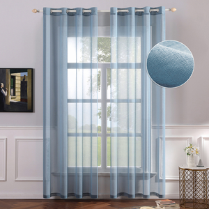 Jiaohui Solid White Transparente Fenster Tülle Gardinen Elegante Vorhänge für Wohnzimmer - Product Image 5