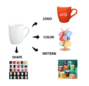 260ML Factory Promotion High Quality Colorful Ceramic Mugs <b>Can</b> Custom logo Colour <b>Coffee</b> Cups - Product Image 6
