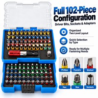 Kit d'accessoires de perçage professionnel OEM 102 pièces, jeu universel de mèches et embouts en acier S2 pour outils électriques (vente en gros)