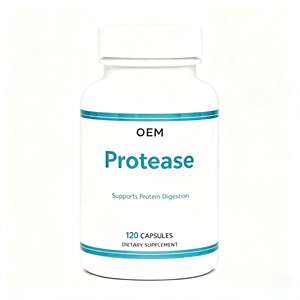 US Factory OEM Private Label Protease Capsules Supports <b>Protein</b> Digestion Digestive Supplement Vegetarian Capsules - Product Image 1