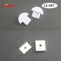 Profil de canal en aluminium pour éclairage linéaire LED série LS-047 6000, dissipateur de chaleur en U, pour armoires de cuisine, décorations murales encastrées LED