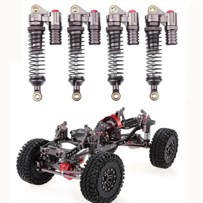 4Pcs Aluminium Alloy 90Mm Absorber Shocks For 1/10 Scale Rc Rock Crawlers Axial Scx10 D90 Truck