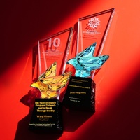 Trophée en cristal Colombe de la Paix, modèle personnalisé, nouveau modèle, récompenses d'équipe, champions des ventes d'entreprise, retraités