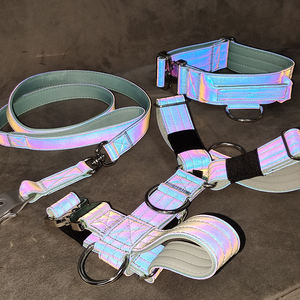 Eco vegan couro cão coleira hundehalsband couro tático cão arnês - Product Image 1