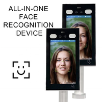 Sistema de Control de Acceso a Puertas con Reconocimiento Facial Biométrico Android 4G WiFi de 7 Pulgadas, Visión Nocturna, Detección de Movimiento y Detección de Temperatura