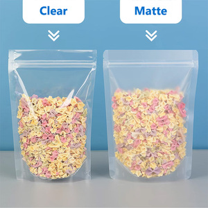 Tùy chỉnh in ấn đa kích thước zip trong suốt mờ con dấu Matt đứng lên túi nhựa heatseal Nut gạo lưu trữ đóng gói túi - Product Image 3