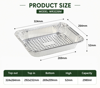 Robuste 120oz Aluminium-Dampftablett-Pfanne (halbe Größe) – Einweg-Catering-Behälter zum Braten, Backen und für Partys