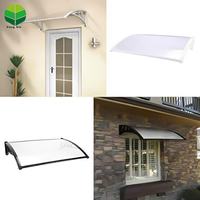 100% couvercle d'auvent de patio en aluminium protégé contre les UV 100% PC voile en polycarbonate abri d'auvent de balcon à commande électrique