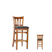 Tabouret de Bar Haut de Gamme en Bois Massif Moderne, Chaise de Salle à Manger Élégante pour Usage Polyvalent