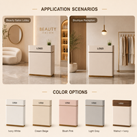 Mini bureau de réception moderne de luxe, logo personnalisé, petit comptoir de caisse pour salon, boutique, bureau, spa, magasin