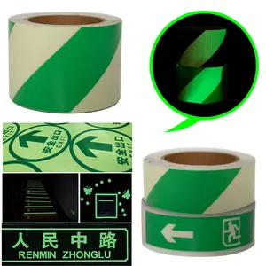 6-8 Heures Rouleaux Glow In The Dark Tape Vinyle photoluminescent de couleur verte