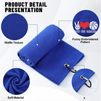Serviette en microfibre portable à prix d'usine avec clip, très absorbante et douce, idéale pour le sport, l'exercice et l'entraînement (golf, baseball)