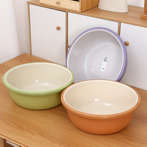 Lavabo Redondo de Plástico Grueso Grande, Verde, Naranja, Morado, para Lavandería del Hogar, Baño de Pies, Uso en Dormitorios Estudiantiles - Product Image 1