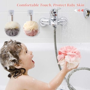 Shower Loofah for Men and Women, Bath Sponge Exfoliating Back Scrubber, Soft Mesh Body Pouf with Hand Strap - Product Image 2