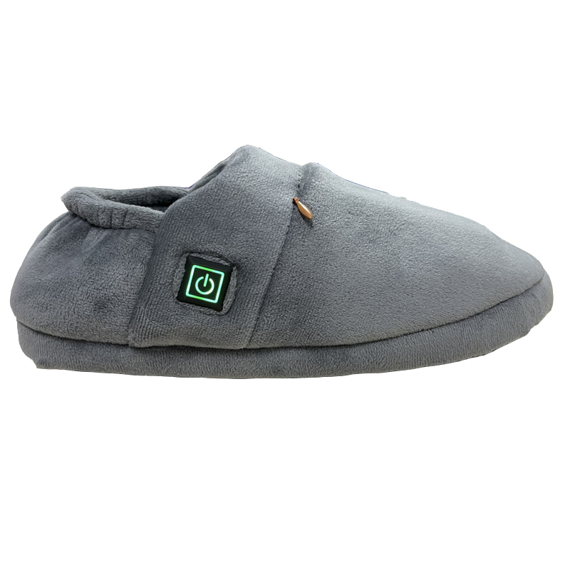 Wholesale electric heated cotton slippers shoe with power bank 3 heating
