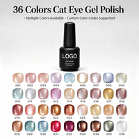 Vernis à ongles gel magnétique œil de chat personnalisé 36 couleurs, nouvelle collection de vernis gel œil de chat, ensemble de vernis gel UV œil de chat sans TPO ni HEMA