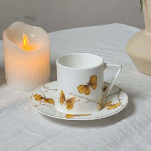 European-Style Yellow <b>Butterfly</b> Ceramic Coffee Cup Plate Dish Sets Vintage <b>Light</b> Luxury for Afternoon Tea Parties Wholesale - Product Image 6