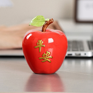Adorno de Cerámica con Forma de Manzana para Decoración del Hogar, Feng Shui, para Sala de Estar, Regalo de Año Nuevo - Product Image 1
