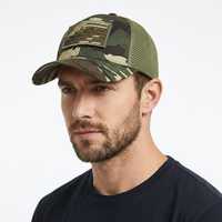 Patch camouflage auto-agrippant détachable, patch brodé drapeau américain, patch brodé personnalisé avec bande auto-agrippante, étiquette, casquette de baseball camouflage pour homme