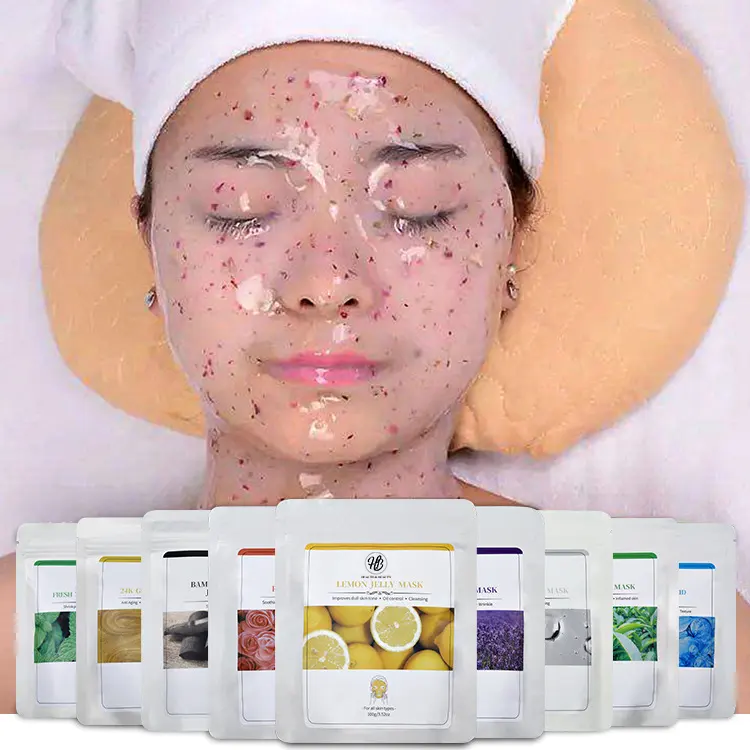 Wholesale OEM SPA Organic Collagen Whitening Mask Peel Off Facial Hydro Jelly Powder