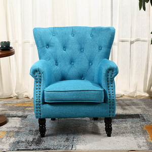 Sillón reclinable para sala de estar, sillón de lectura con asiento acolchado, silla de acento Wingback de tela para dormitorio - Product Image 2