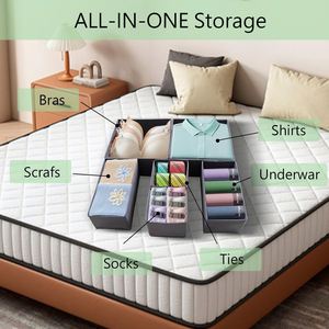 <b>Collapsible</b> Glossy 6-Set Eco-Friendly Modern Non-Woven Fabric Multifunction Clothing Organizer Rectangle Bra Sock <b>Storage</b> 5-10kg - Product Image 5