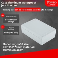 Boîtier en aluminium moulé sous pression avec revêtement en poudre FA10, boîte de jonction 230x150x78mm, boîte de scellement et de câblage extérieure, Chine continentale