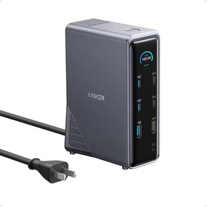 Nuova Docking Station Anker <span class=keywords><strong>Prime</strong></span> 14 in 1, Uscita Massima 160W, Trasferimento Dati Veloce 10Gbps, Interfaccia Intelligente in Tempo Reale, Doppio Display 4K - Product Image 1