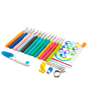 Kit d'<span class=keywords><strong>accessoires</strong></span> de <span class=keywords><strong>tricot</strong></span> et <span class=keywords><strong>crochet</strong></span> DIY portable et simple, 14 pièces, pour débutants, avec crochets en plastique écologiques et fil - Product Image 3