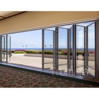 Homart Portes en verre pliantes étanches Patio Aluminium Pliable Porte Cloison Accordéon Verre Pliant Balcon Système de Portes