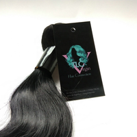 Étiquette suspendue en papier pour extensions de cheveux, perruque, design de luxe, impression personnalisée avec votre logo